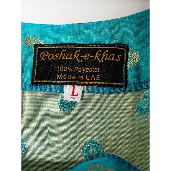 Blue Purple Sari Saree Indian Ethnic Party Bollywood Dress Poshak-e-kas L (READ) - Picture 2 of 11